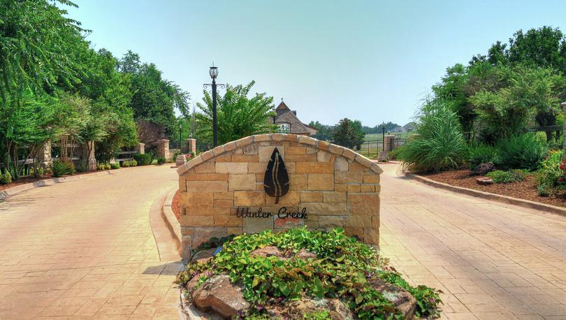 Winter Creek entrance monument.