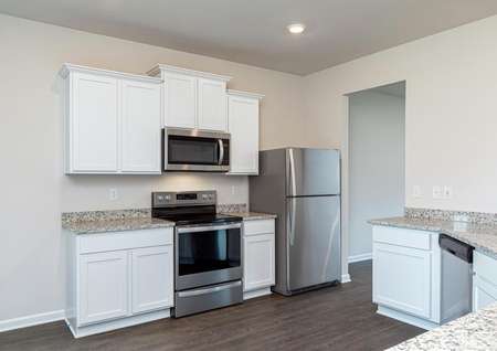 The beautiful kitchen, with stainless steel appliances, of the Burton