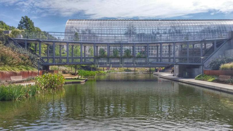 Oklahoma City, Oklahoma Cyrstal Bridge Conservatory in the Myriad Botanical Gardens.