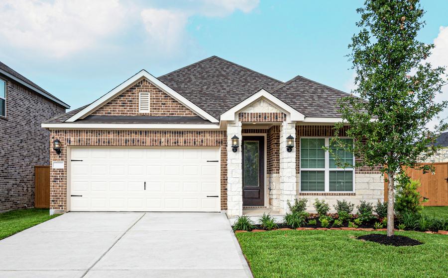 The one-story Keystone floor plan is beautiful inside and out!