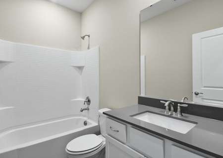 Secondary bathroom with tub/shower combo