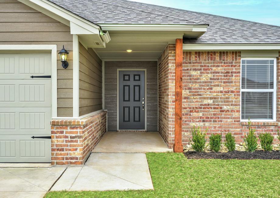 The Canton has a charming covered front entryway.