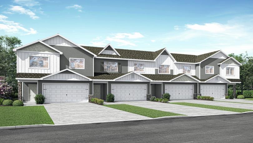 LGI Homes townhome building, 4-plex of all Blackberry plans attached.