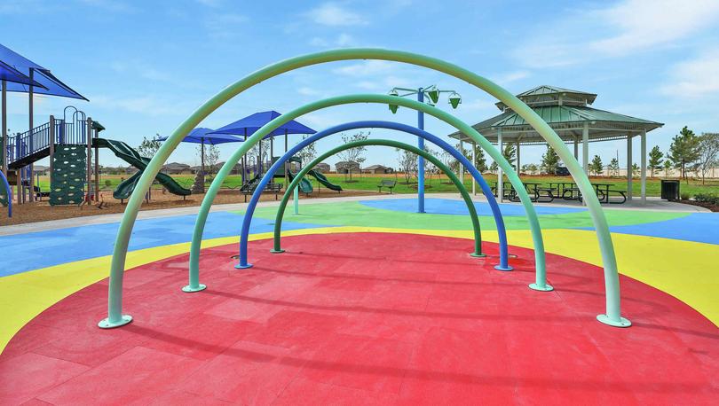 Children's playground and covered pavilion located in the Freeman Ranch community