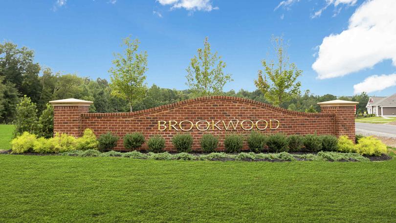Brookwood brick community entrance sign.