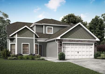 Artist rendering of the two story Chantilly plan by LGI Homes.