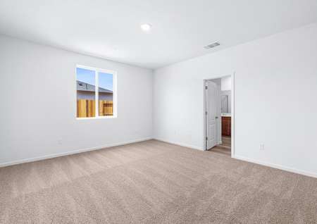 Master bedroom with carpet
