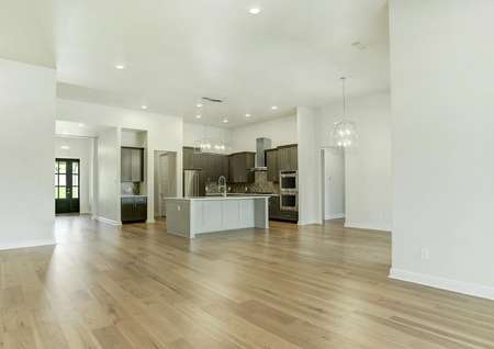 The Mantle plan has an incredible, open layout with gorgeous wood flooring.