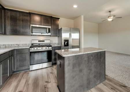 The kitchen is open to the family room creating the perfect open layout.