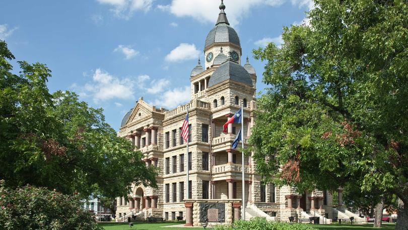 Historic Denton County Courthouse. 