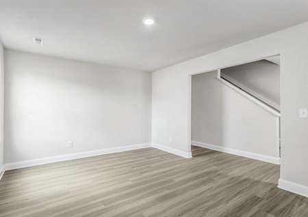 Flex room with vinyl flooring.