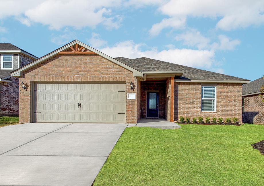 Beautiful brick home exterior of the Canton floor plan