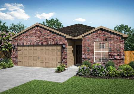 Beautiful Maple home rendered with an all brick front exterior