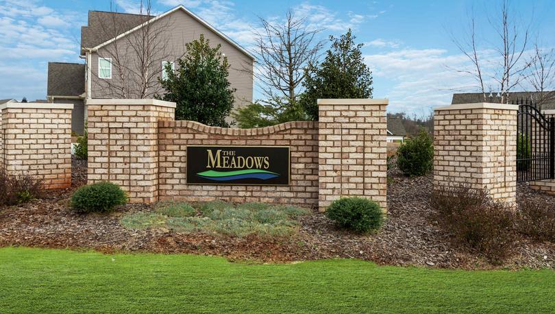 The Meadows community architectural sign at entrance