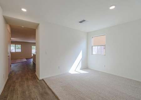 Flex room located off the entry with windows to allow natural light to flow in.