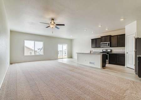 Incredible open-concept family room and kitchen in the Pike floor plan