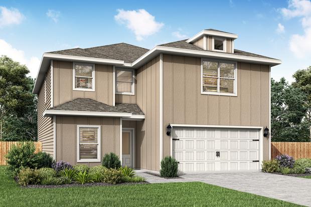New-construction Driftwood plan with five sizable bedrooms.
