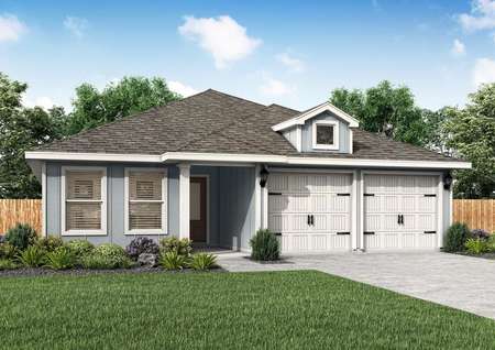 One-story floor plan with incredible curb appeal and front yard landscaping.