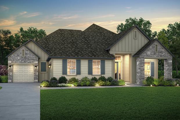 Rendering of the Waycross exterior at dusk.