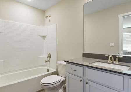 Secondary bathroom with tub/shower combo