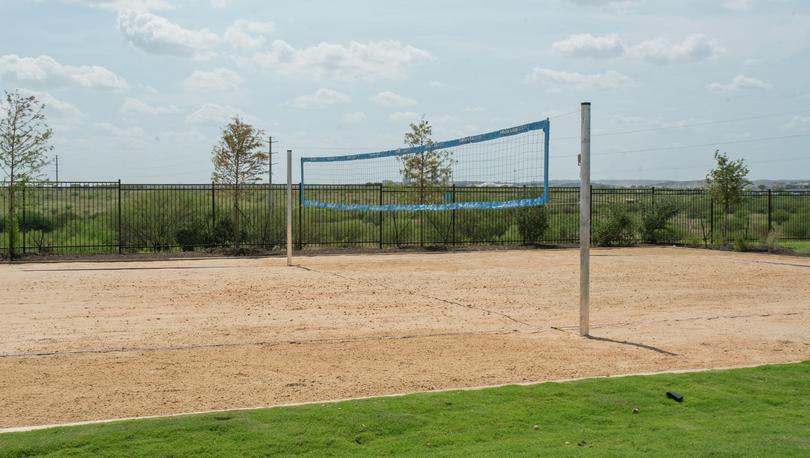 Sand volleyball court at TRACE.