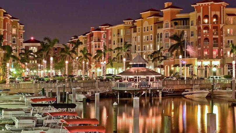 Cape Coral new home Community local amenities including boat dock, gazebo, and local shops