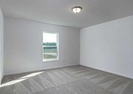 Spare bedroom with carpeted flooring and a window that lets in plenty of natural light.