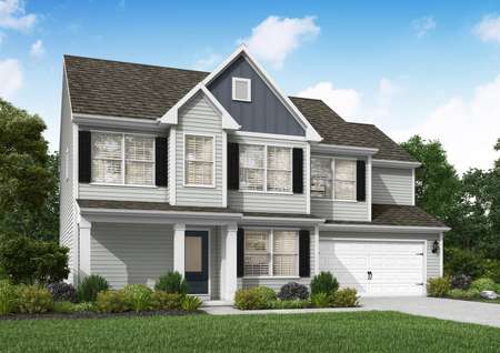 Elevation rendering of the two-story Lee.