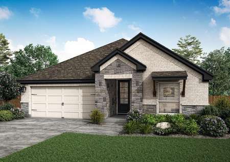 The Connally has a charming, light brick and stone exterior.