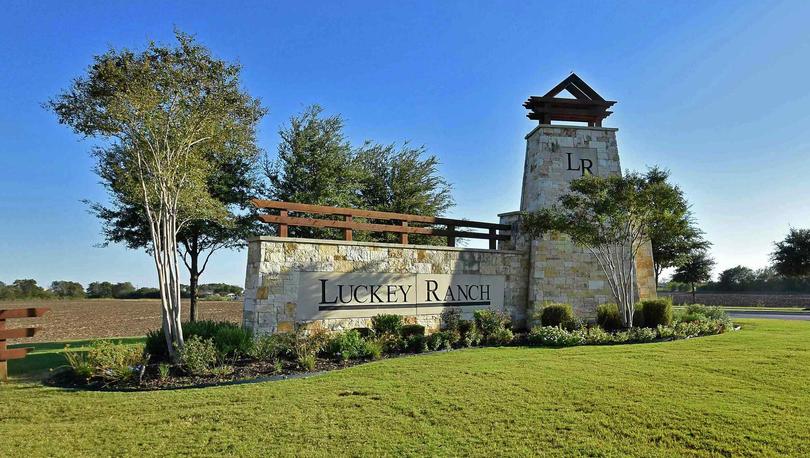Luckey Ranch new home community architectural sign that visitors see when entering the neighborhood